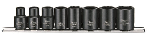 3/8" Drive Regular Impact Socket Set                  