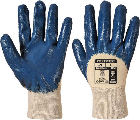 Nitrile Light Knitwrist Glove