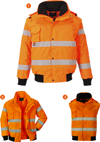 Hi-Vis 3 in 1 Bomber Jacket