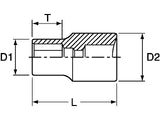 3/16" 6 Point Regular AF Socket                    