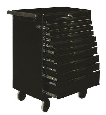 10 Drawer Black Roller Cabinet