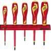 Insulated Screwdriver Set Mixed Wall Rack 5 Pieces